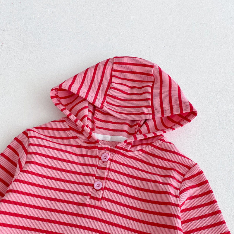 【BABY&KID】ボーダーフーディ、りんごサロペットSK100840