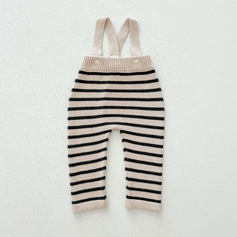 【BABY】ボーダーニットサロペットSK100324