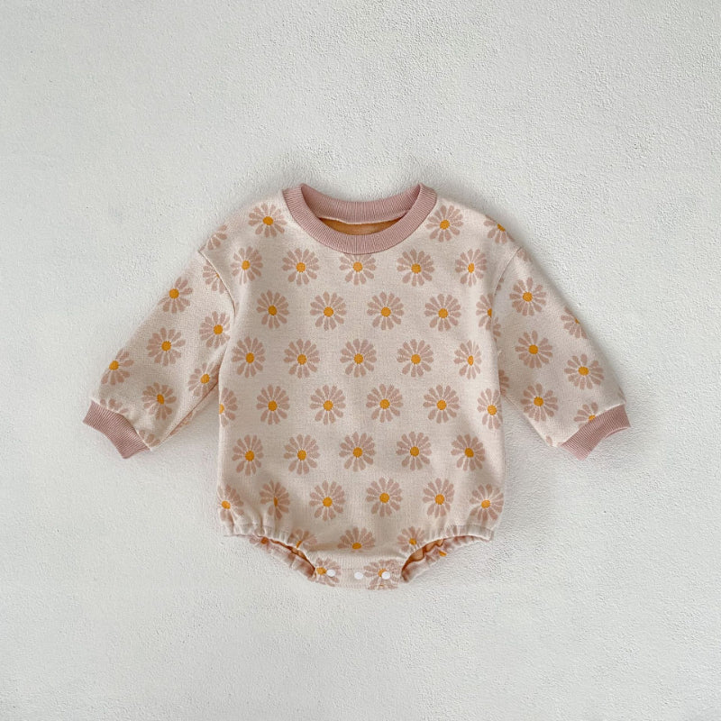 【BABY】ナチュラル花柄ロンパースSK100114