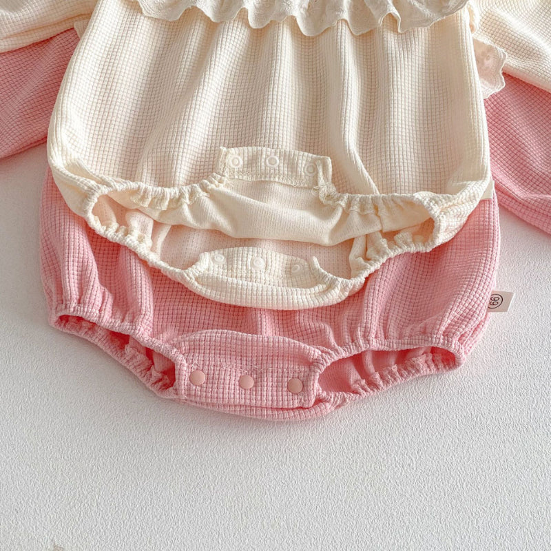 【BABY】ワッフルシンプルロンパースSK103623