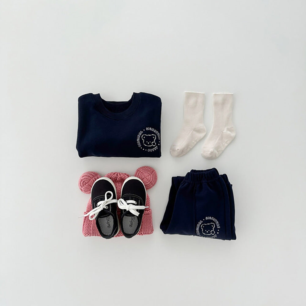 【BABY&KID】カートゥーンクマ可愛いセットアップSK023104
