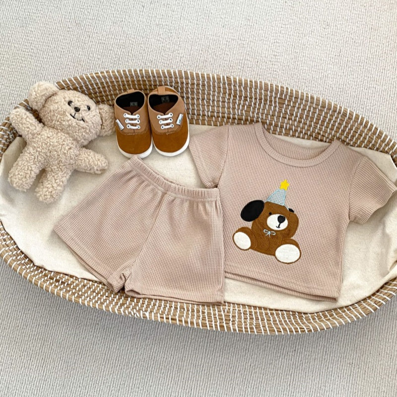 【BABY】夏新作 くま刺繍セットアップSK072513