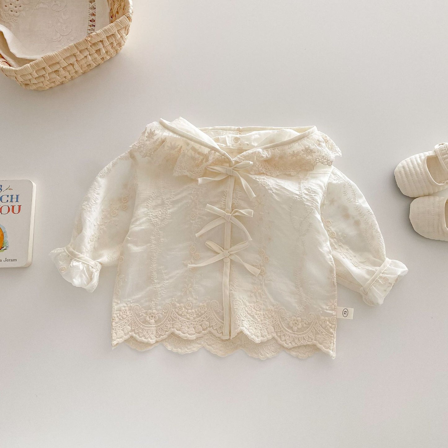 【BABY&KID】夏新作 レース帽子付きカーディガンSK062320
