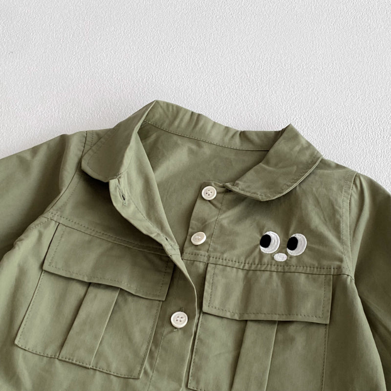 【BABY】おめめ刺繍カバーオールSK092518