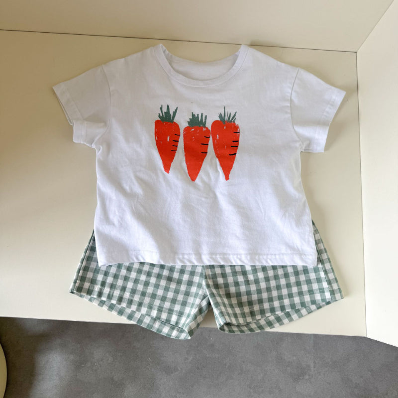 【BABY&KID】夏新作 フルーツプリントセットアップSK063006