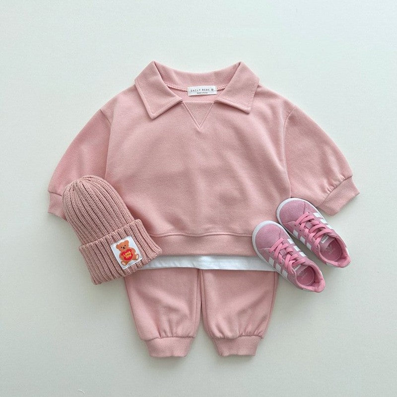 【BABY&KID】韓国風無地セットアップSK030315