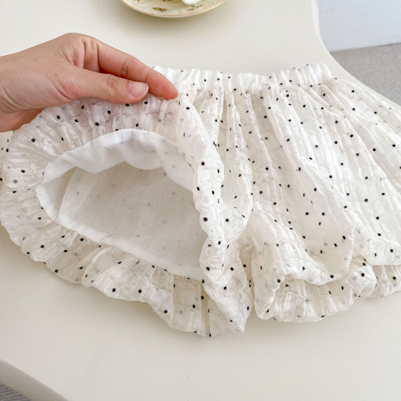 【BABY&KID】夏新作 ふわふわドットトップス&ブルマSK071930