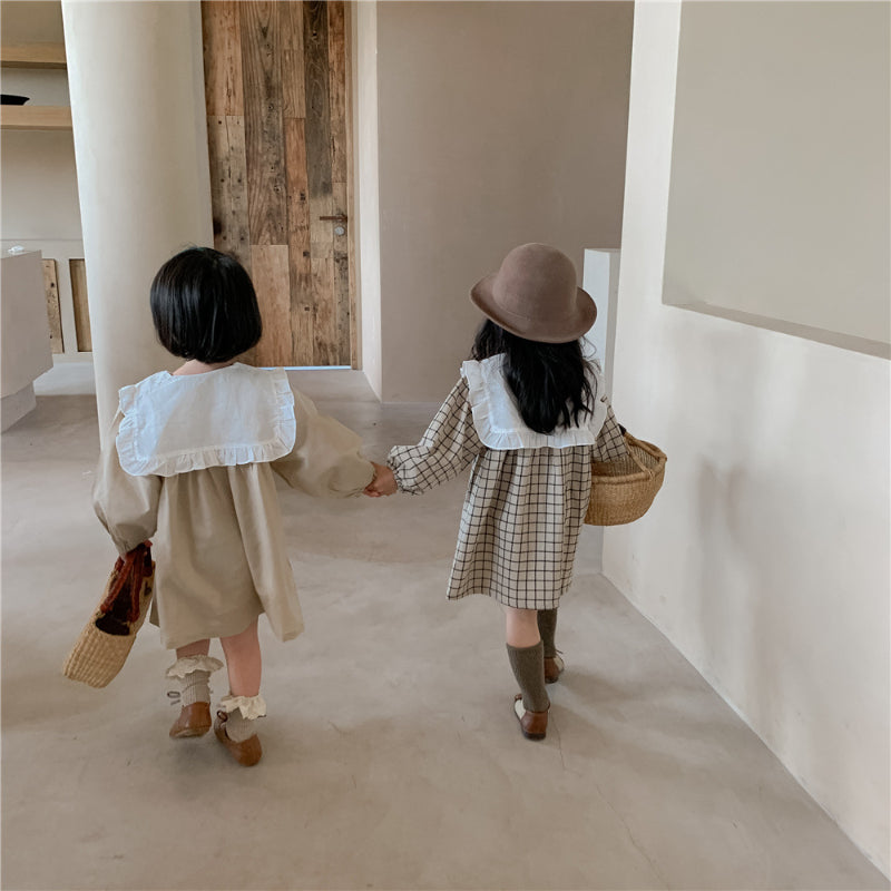 【BABY&KID】韓国風フリル襟ワンピースSK102021