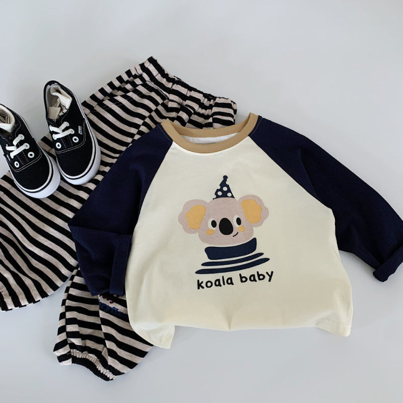 【BABY&KID】可愛い動物ラグラン袖TシャツSK100534