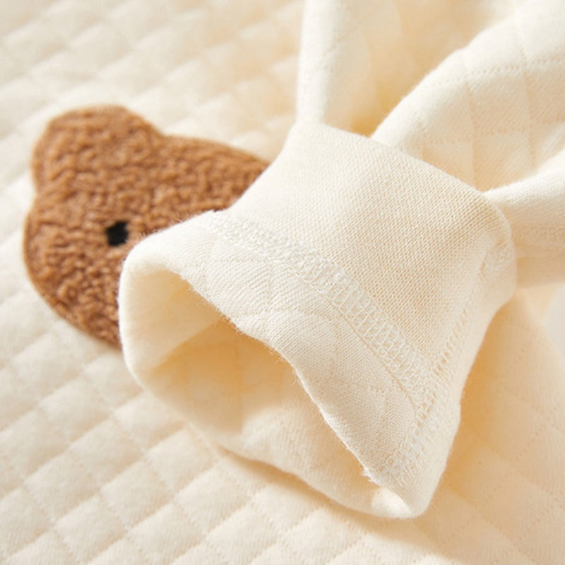 【BABY】北欧風冬新作ダイヤ柄薄綿カバーオールSK102603