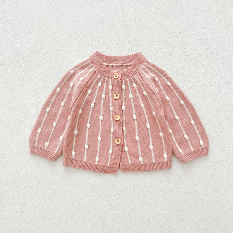 【BABY】ポンポンニットカーディガンSK092910