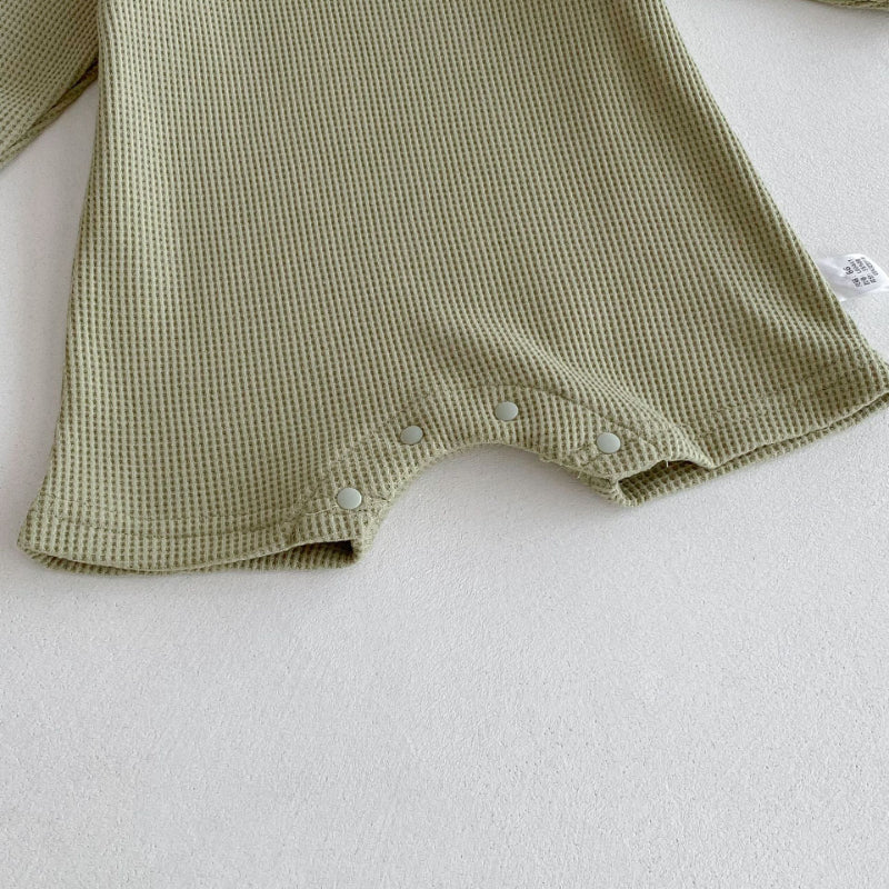 【BABY】ワッフル生地フリルカバーオールSK092821