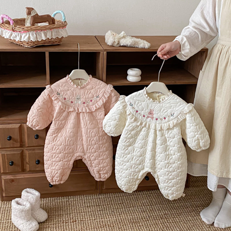 【BABY】冬新作刺繍カートゥーン中綿カバーオールSK102511