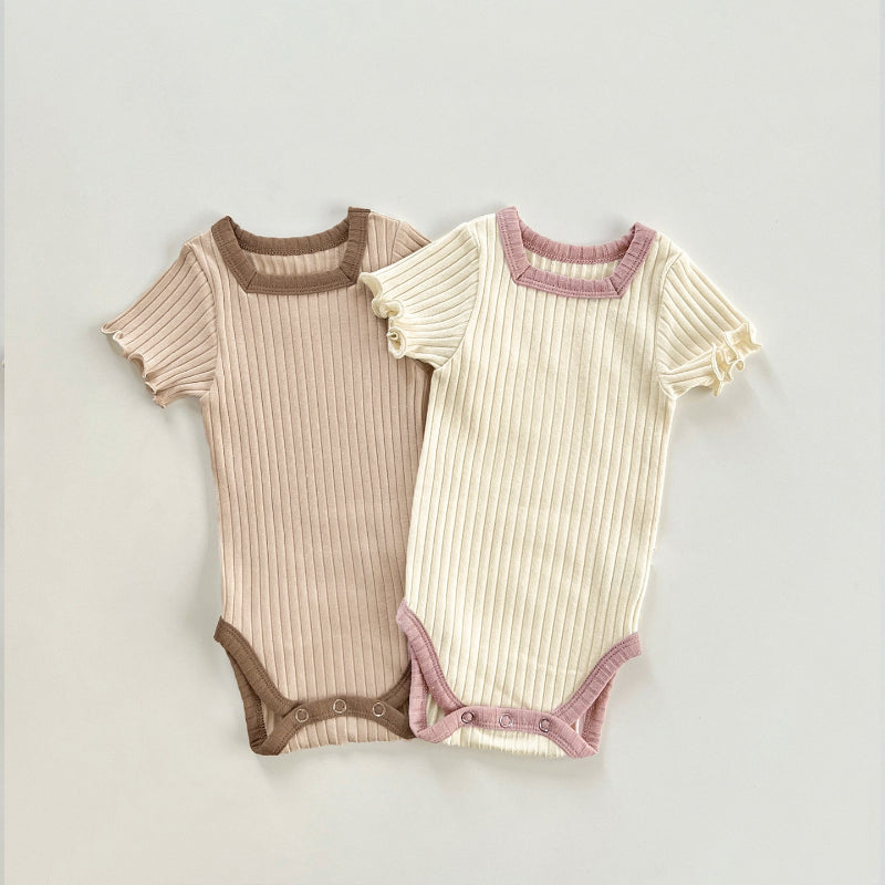 【BABY】夏新作 バイカラーリブロンパースSK090515