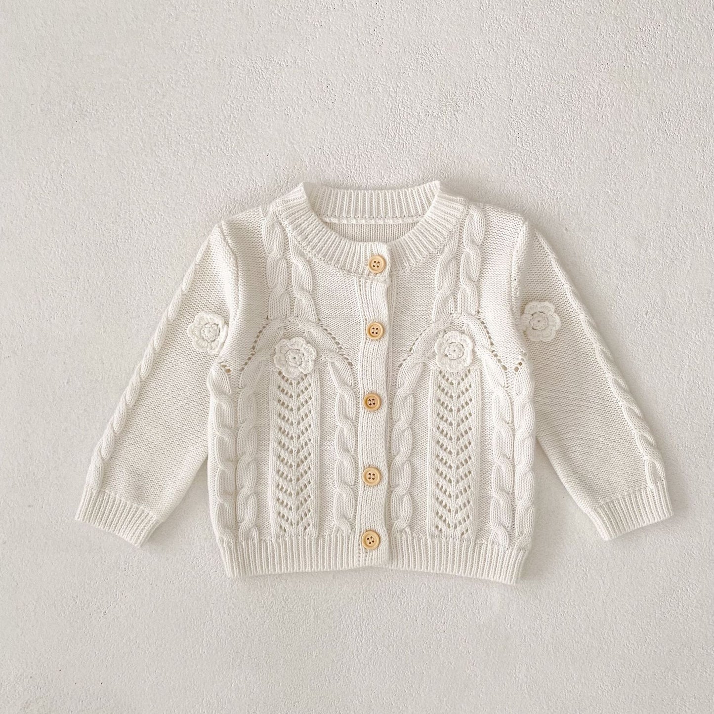 【BABY】フラワーニットカーディガンSK100617