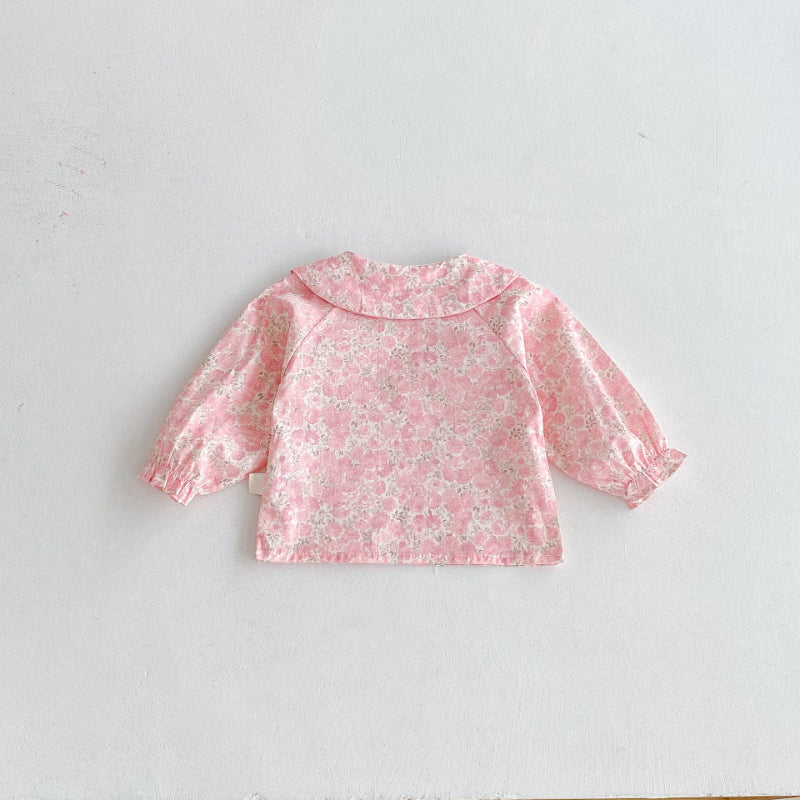 【BABY】襟付き花柄シャツSK092312