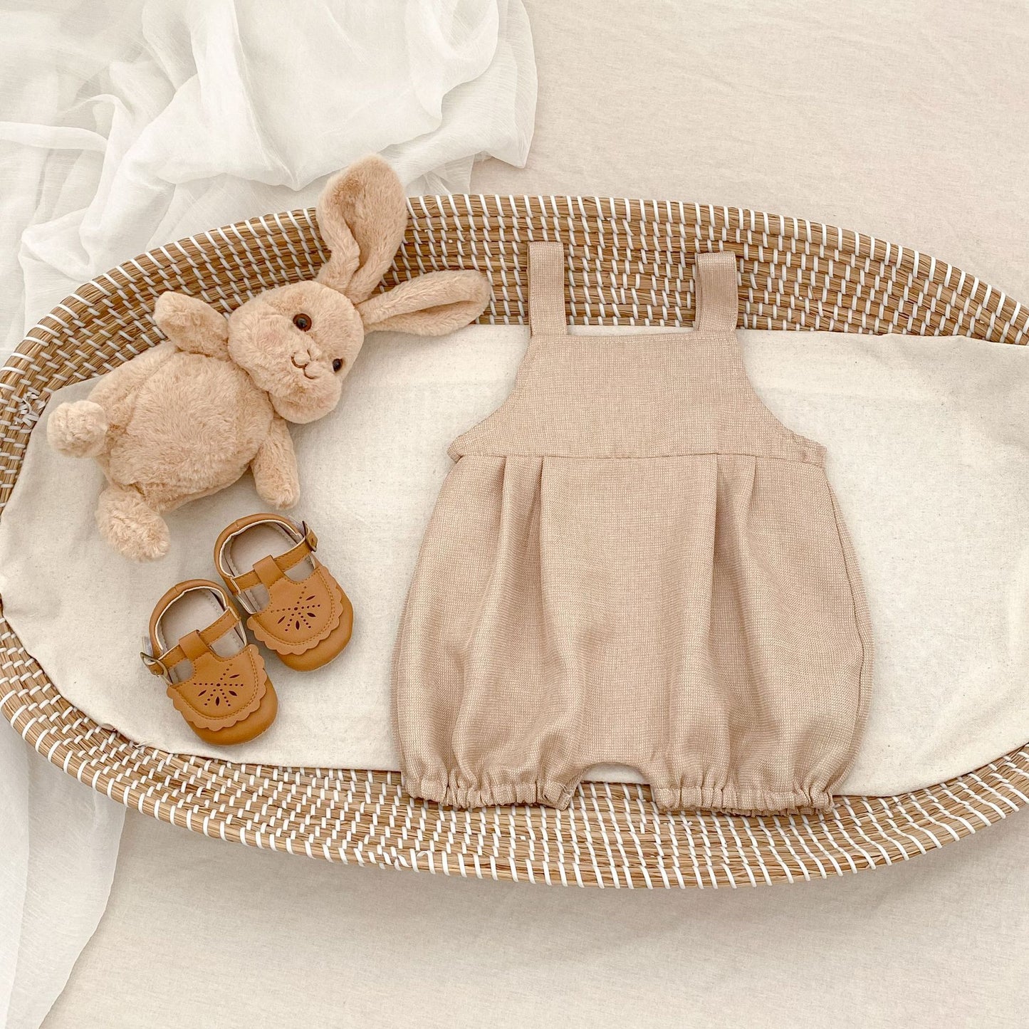 【BABY】夏新作 ウサギ耳刺繡可愛いサロペットSK061713