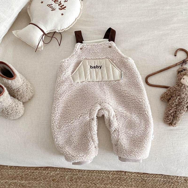 【BABY】冬新作 裏起毛ファーサロペットSK102120