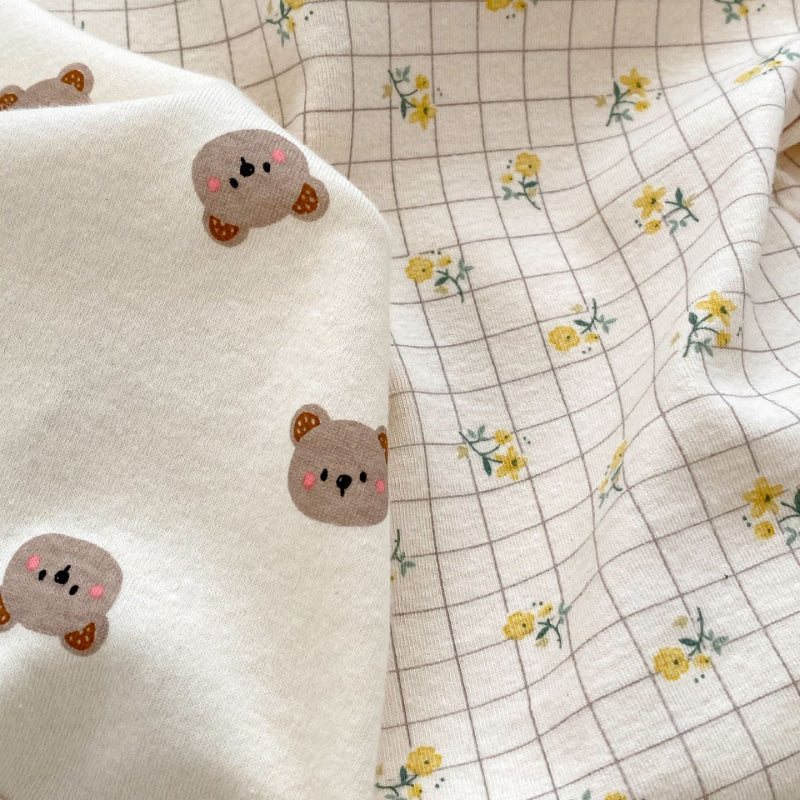 【BABY】夏新作 くまさん、小花柄 ロンパースSKO70701
