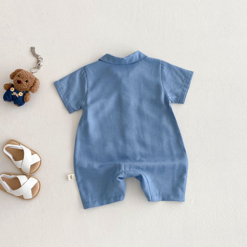 【BABY】夏新作 韓国風恐竜刺繍ロンパースSK070105