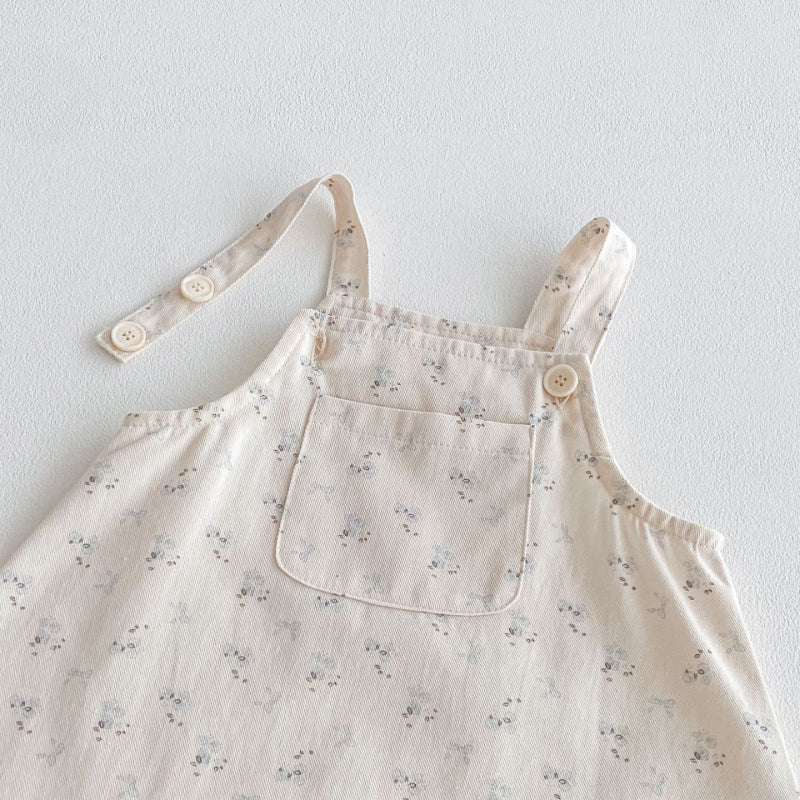 【BABY&KID】花柄サロペットスカート&ガールシャツSK092434