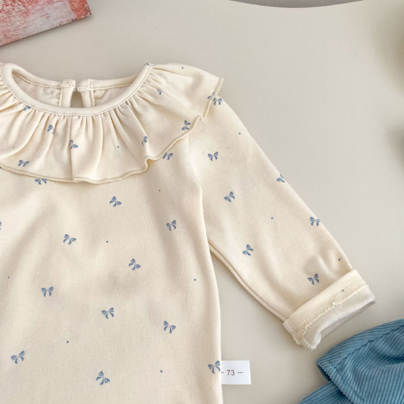 【BABY】サロペットスカートパンツ /蝶結び長袖TシャツSK092822
