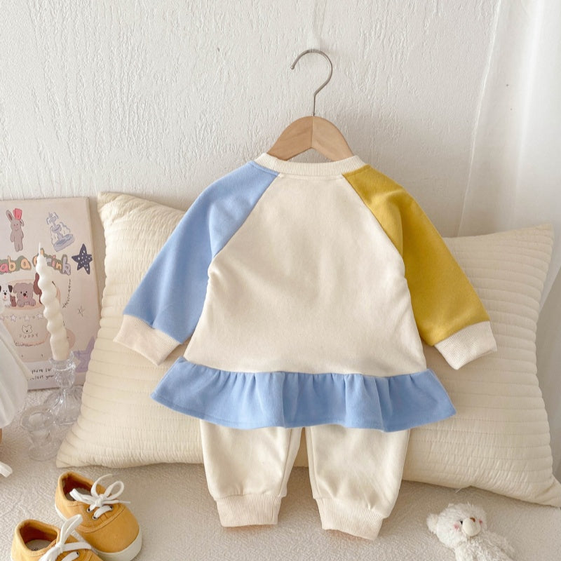 【BABY&KID】可愛いベア&英字ロゴ暖かいセットアップSK032801