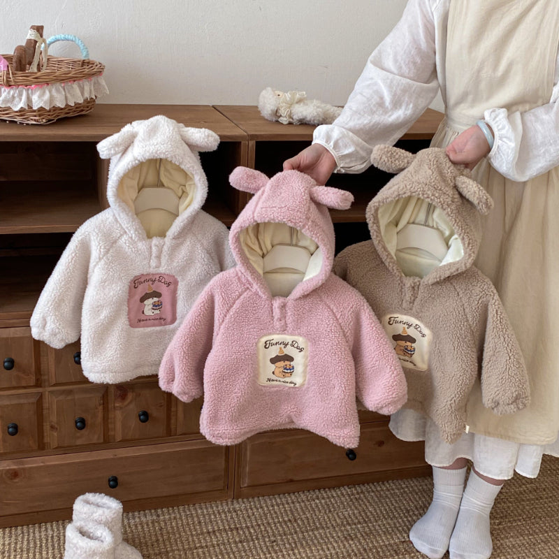 【BABY&KID】冬新作あったかワッペンフードトレーナーSK102527