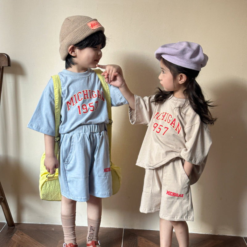 【BABY&KID】夏新作 MICHIGANカジュアルセットアップ SK063001