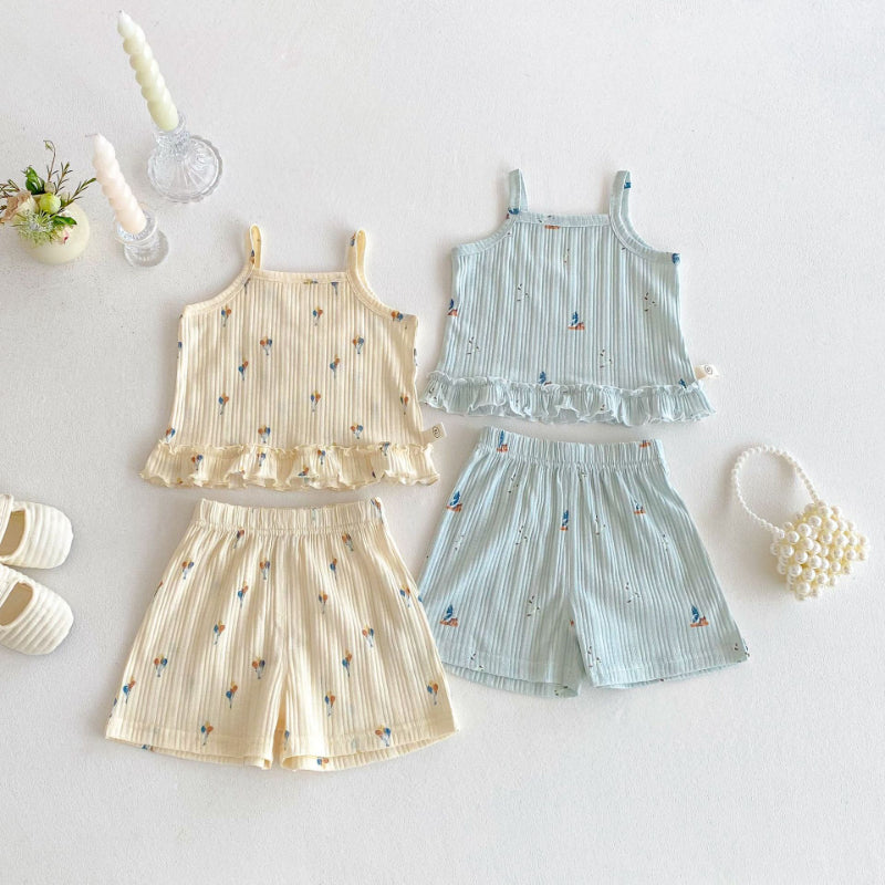 【BABY&KID】夏新作 風船柄キャミセットアップSK070209