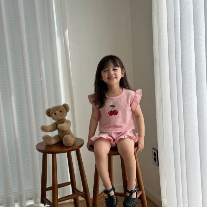【BABY&KID】夏新作 さくらんぼセットアップSK080214