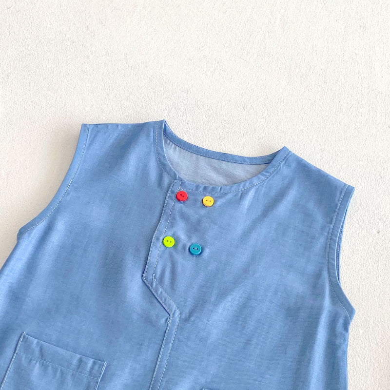 【BABY】夏新作 刺繍カートゥーンロンパースSK070102