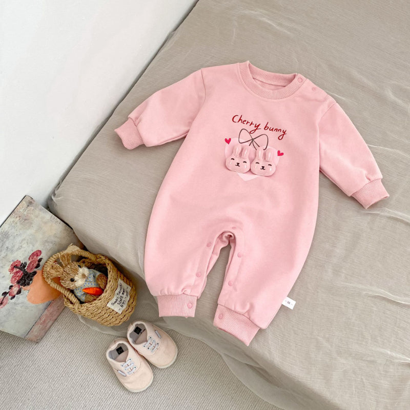 【BABY】キュートラビット長袖カバーオールSK092820