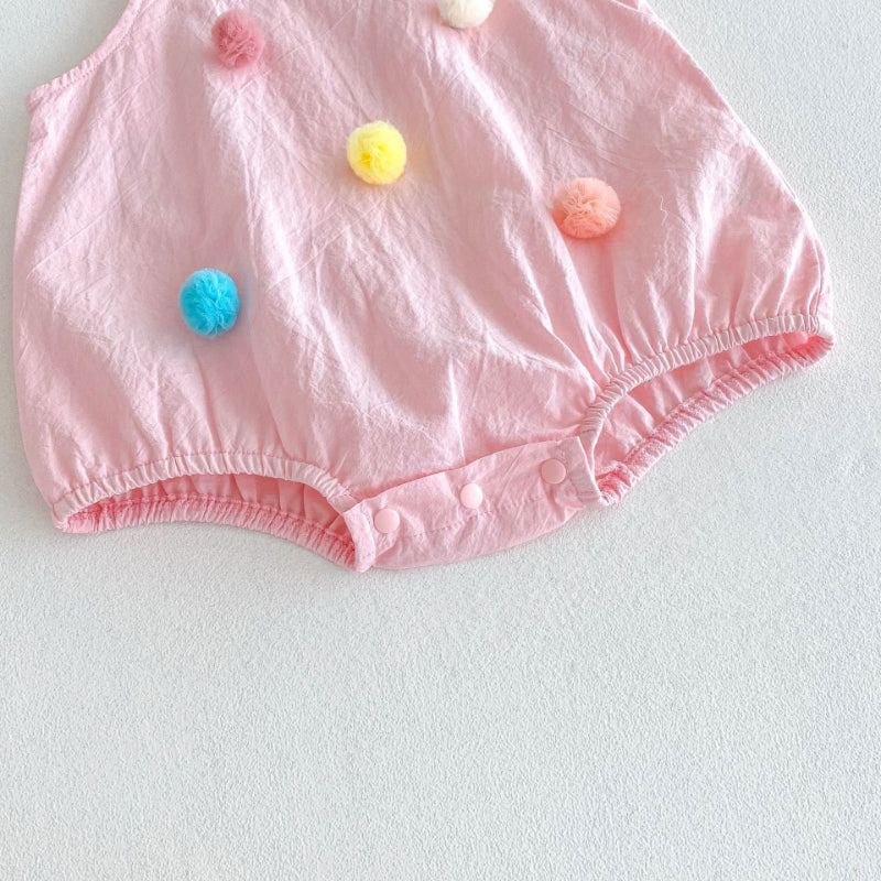 【BABY】夏新作 ピンクサロペット&トップスセットSK082603