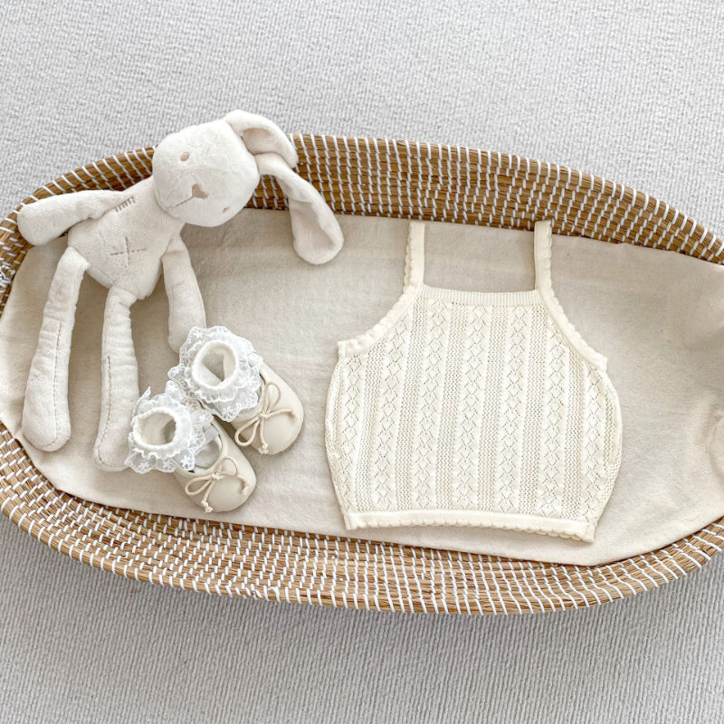 【BABY】夏新作 刺繍、無地ニットベスト、スカートSK071922