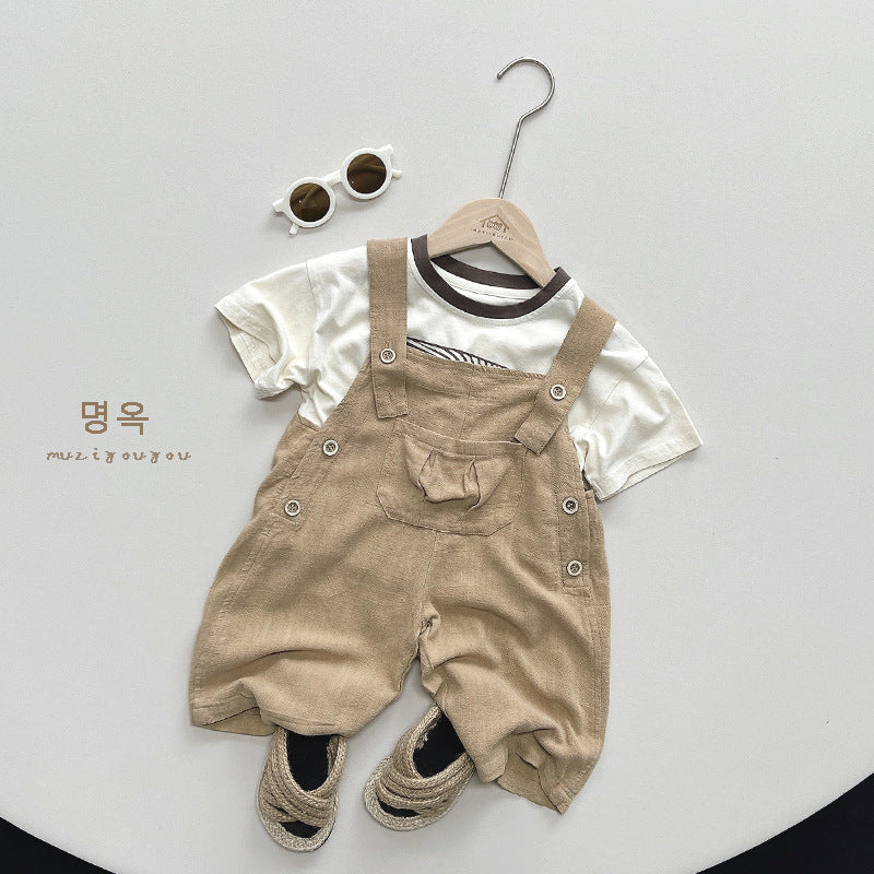 【BABY&KID】夏新作 コットンプリント半袖TシャツSK080808