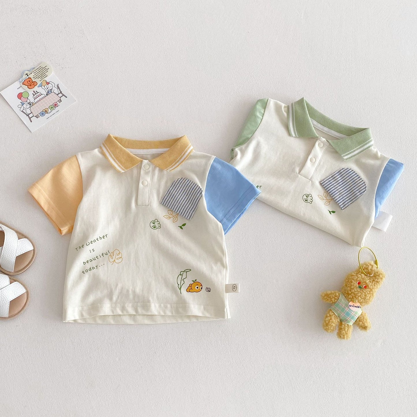 【BABY&KID】夏新作  カラーバリPOLOTシャツSK061809