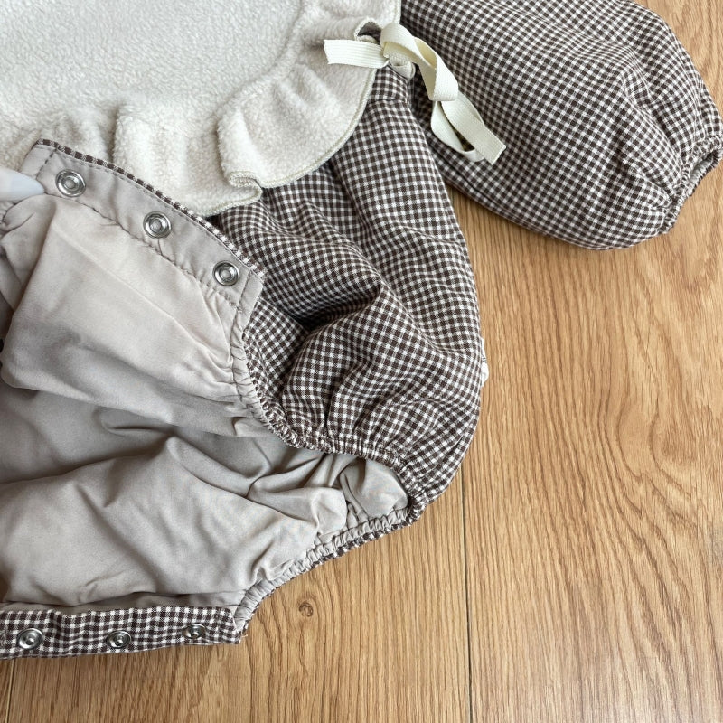 【BABY-予約限定】冬新作レトロチェックロンパースSK102230