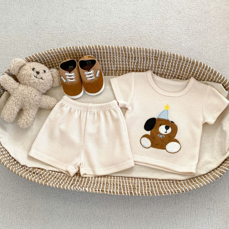 【BABY】夏新作 くま刺繍セットアップSK072513