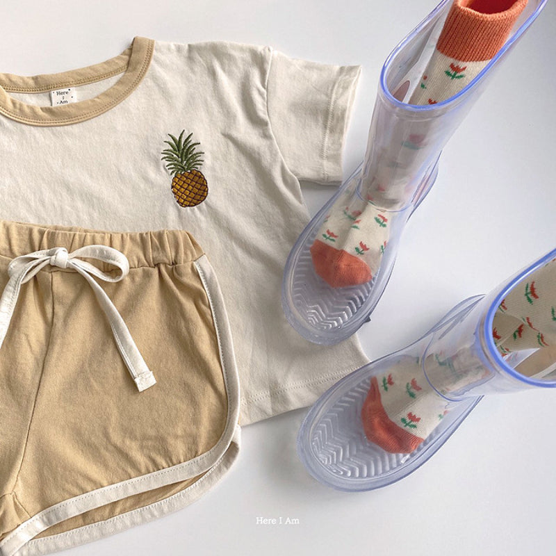【BABY】夏新作 カートゥーン刺繍セットアップSK082704