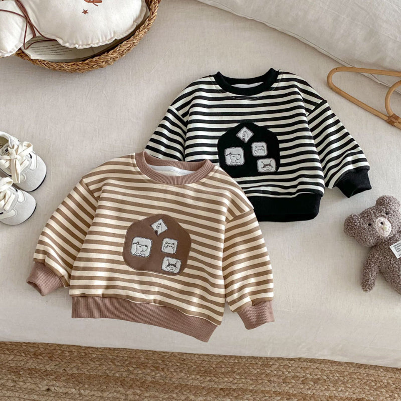 【BABY&KID】冬新作 厚手ボーダースウェットSK102016