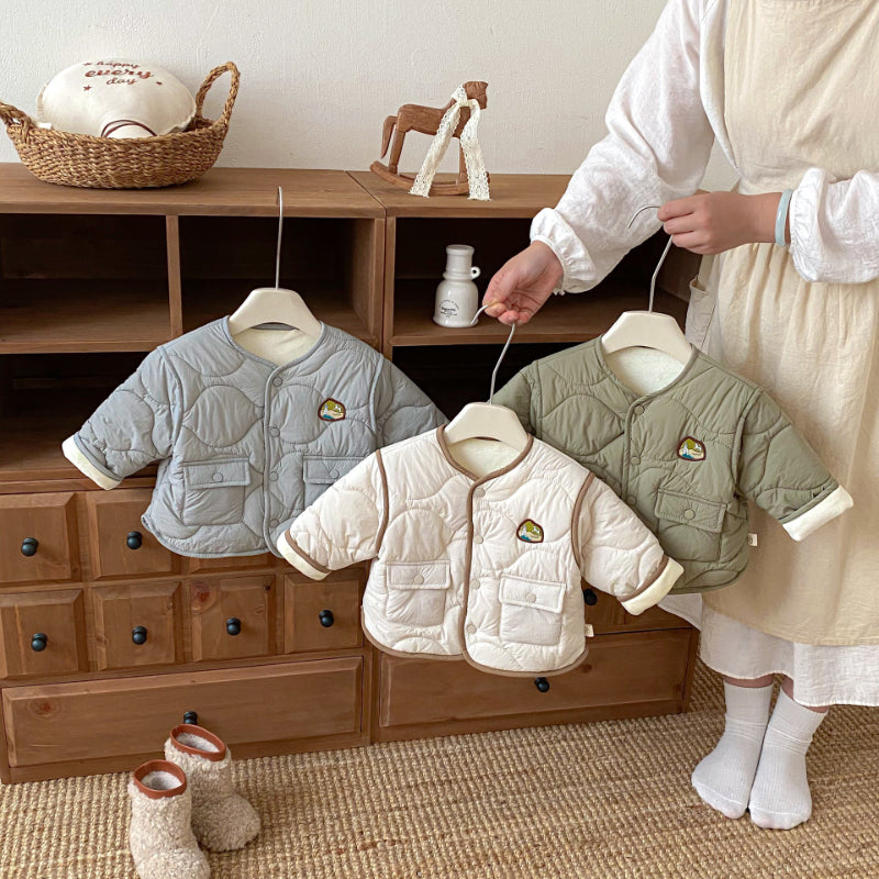 【BABY&KID】冬新作ワッペン付きあったかジャケットSK102529