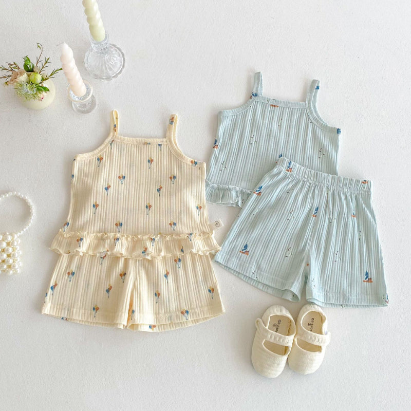 【BABY&KID】夏新作 風船柄キャミセットアップSK070209