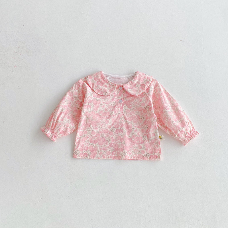 【BABY】襟付き花柄シャツSK092312
