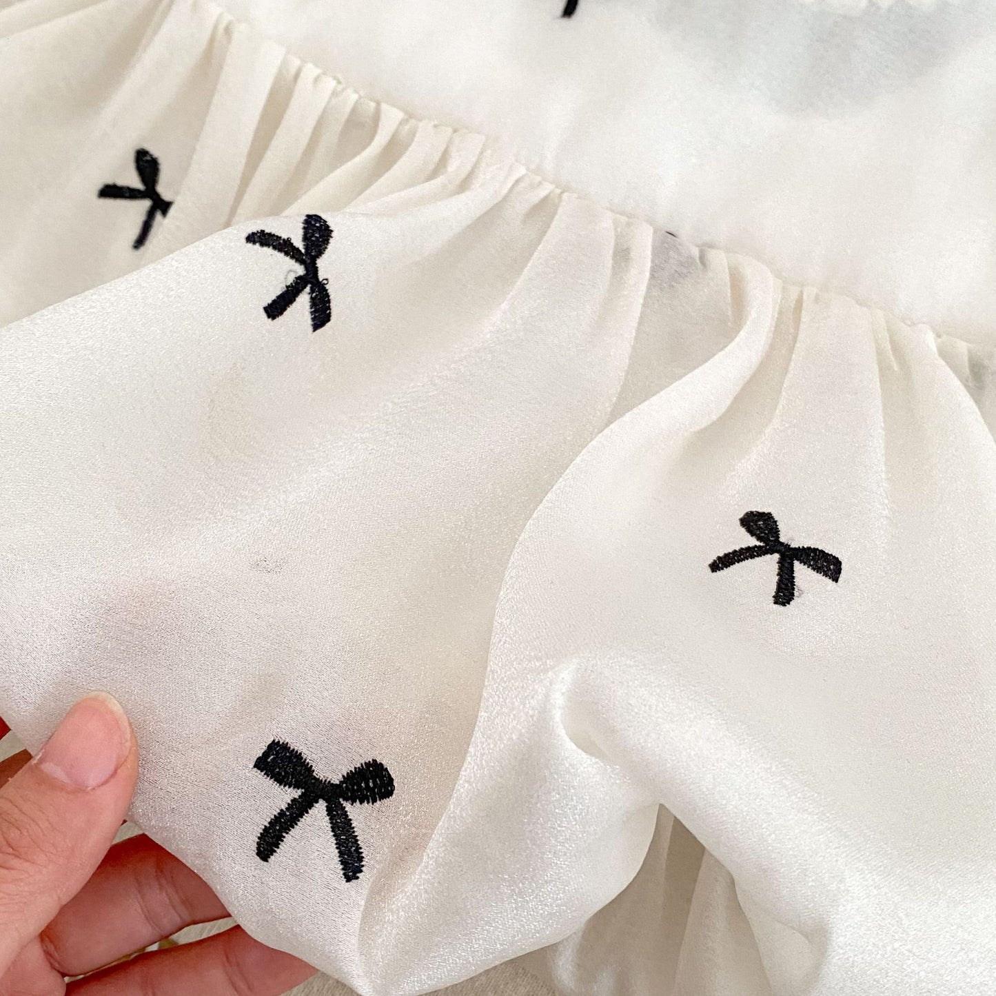 【BABY&KID】夏新作 蝶結びふわふわキャミソール、蝶結付きショートパンツSK061802