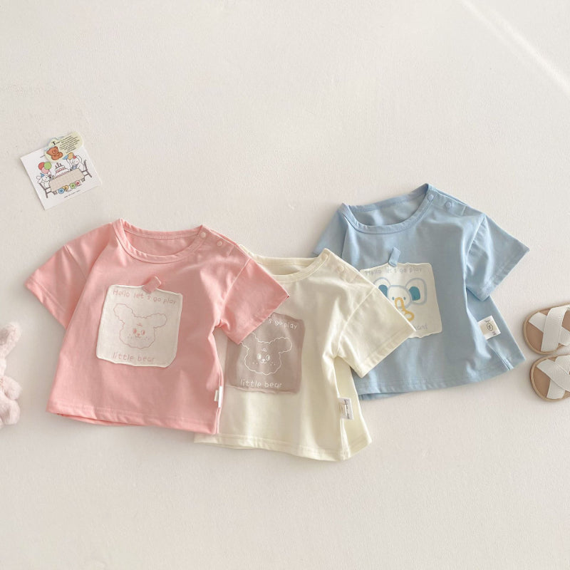 【BABY&KID】夏新作 アニマルロゴ可愛いTシャツSK072004