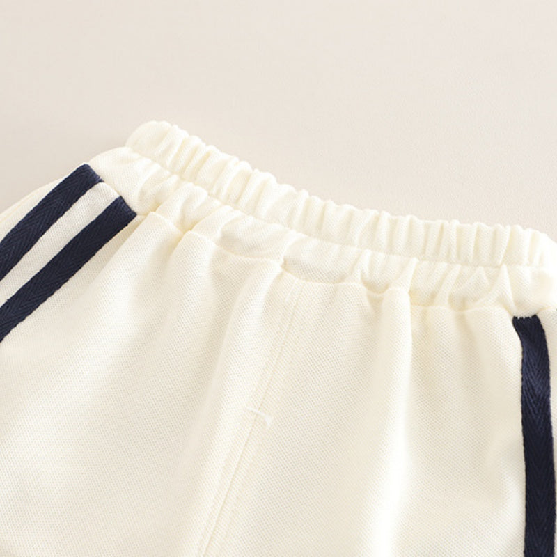 【BABY&KID】夏新作 ナンバーカラーシャツ半袖セットアップSK092629