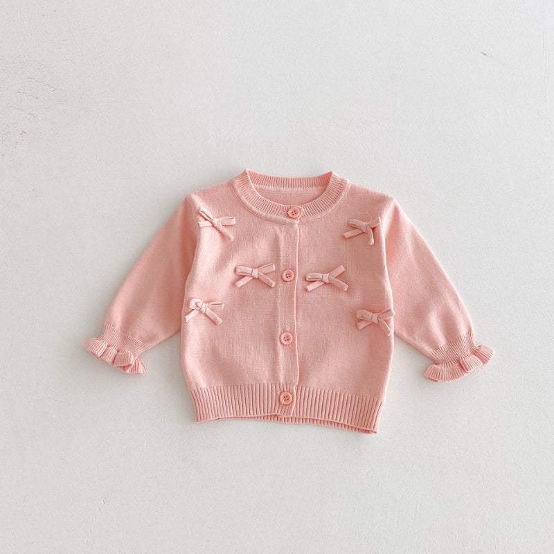 【BABY】蝶結びニットカーディガンSK092412