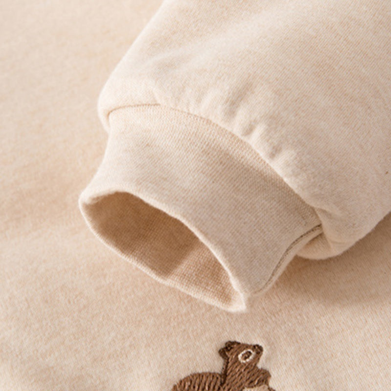 【BABY】冬新作北欧風刺繍りす中綿カバーオールSK102621