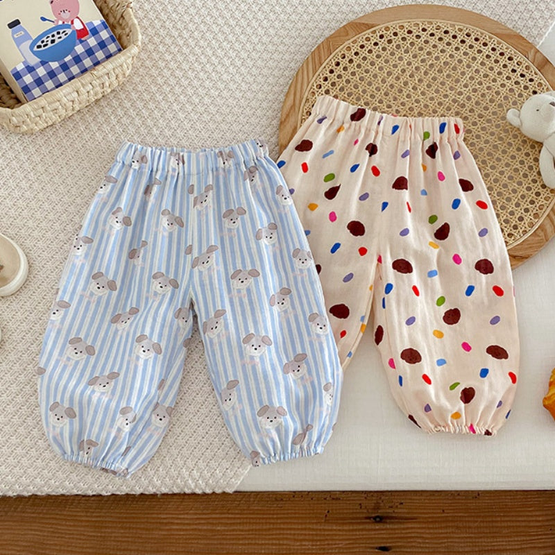 【BABY】レインボー、ボーダー小犬セットアップSK100529